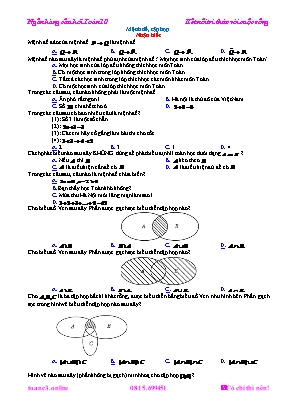 Ngân hàng câu hỏi Toán 10 sách Kết nối tri thức với cuộc sống